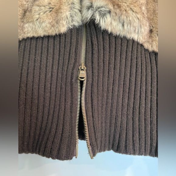 Express Y2K Faux Fur Teddy Jacket in Brown and Dark Brown - Picture 3 of 8